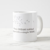 ダンデリオンMake A Wish引用文 ジャンボコーヒーマグカップ (正面右)