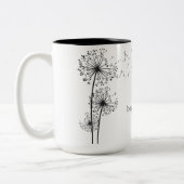 ダンデリオンMake A Wish引用文 ツートーンマグカップ (左)