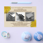 ダンデリオ素朴フラワーシンプルモダン3 Photo チラシ (シングル)