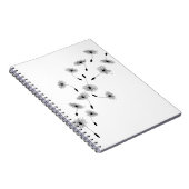 ダンデリ飛んでいるオンタンポポ種子ウィンドフラワー ノートブック (右側)