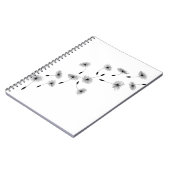 ダンデリ飛んでいるオンタンポポ種子ウィンドフラワー ノートブック (左側)