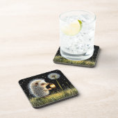 ダンデロンの隣に提灯を持つハリネズミ コースター (右側)