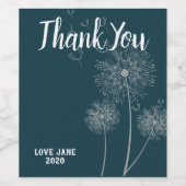 ダンデロンモダン感謝していフローラギフト ワインラベル (シングルラベル)