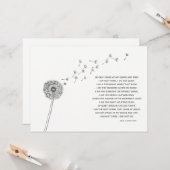 ダンデロン悔やみや弔慰の損失の哀悼の意フラット カード (正面/裏面インサイチュ)