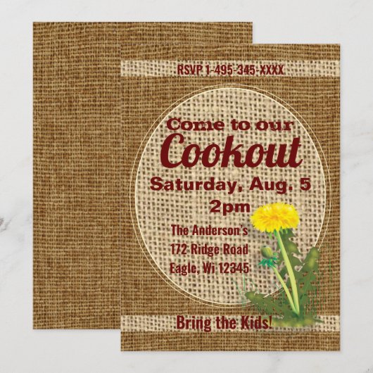 ダンデロン招待状 招待状 (正面/裏面)