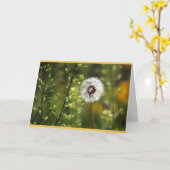 ダンデロン誕生日ウィッシュ カード (黄色い花)