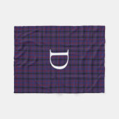 ダンドナルドタータンチェックプレイドモノグラムフリースブランケット フリースブランケット (正面(横))