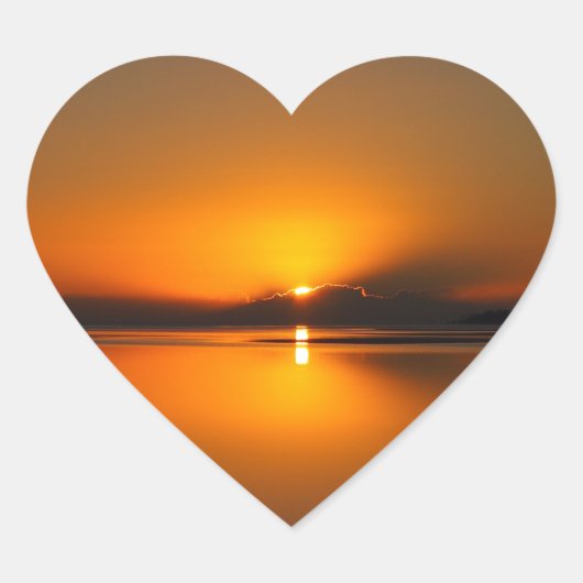 ダンドワランビーチサンライズステッカー ハートシール (正面)