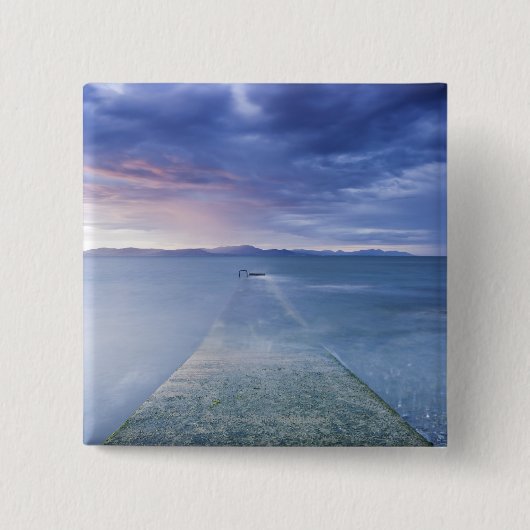 ダンドーク湾上の日没 缶バッジ (正面)