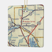 ダンネロンフロリダヴィンテージの地図 セラミックオーナメント (左)