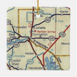 ダンネロンフロリダヴィンテージの地図 セラミックオーナメント