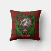 ダンバースコティッシュクランタータンチェックとクレスト クッション (裏面)