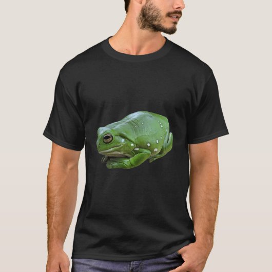 ダンピーツリーカエル白のツリーカエル両生類 Tシャツ (正面)