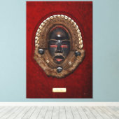 ダンピープルズディーンラングルマスクon Red Velvet キャンバスプリント (インサイチュ (ウッドフロア))