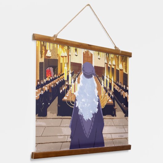 ダンブルドア話のホグワーツ素晴らしホール 吊り下げ型タペストリー (傾斜あり)