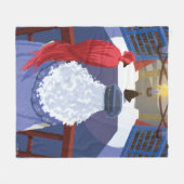 ダンブルドア&フォークオンバルコニー フリースブランケット (正面(横))