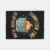 ダンプおもしろいスター火災対応チームのカオスミーム フリースブランケット (正面(横))