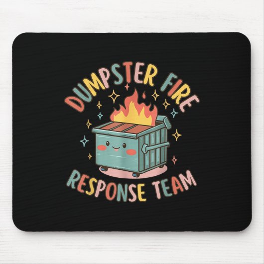 ダンプおもしろいスター火災対応チームのカオスミーム マウスパッド (正面)