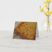 ダンプのケーキのレシピのメッセージカード カード (黄色い花)