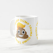 ダンプの切札の#DumpTrumpのアンチ切札ドナルドPooドナル コーヒーマグカップ (正面左)