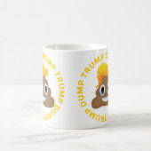 ダンプの切札の#DumpTrumpのアンチ切札ドナルドPooドナル コーヒーマグカップ (中央)