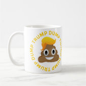 ダンプの切札の#DumpTrumpのアンチ切札ドナルドPooドナル コーヒーマグカップ (左)