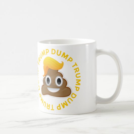 ダンプの切札の#DumpTrumpのアンチ切札ドナルドPooドナル コーヒーマグカップ (右)