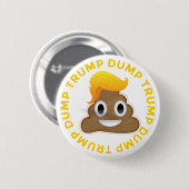 ダンプの切札の#DumpTrumpのアンチ切札ドナルドPooドナル 缶バッジ (正面&裏面)