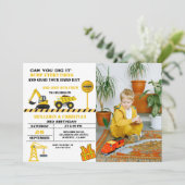 ダンプクルック建築輸送誕生日 招待状 (スタンド正面)