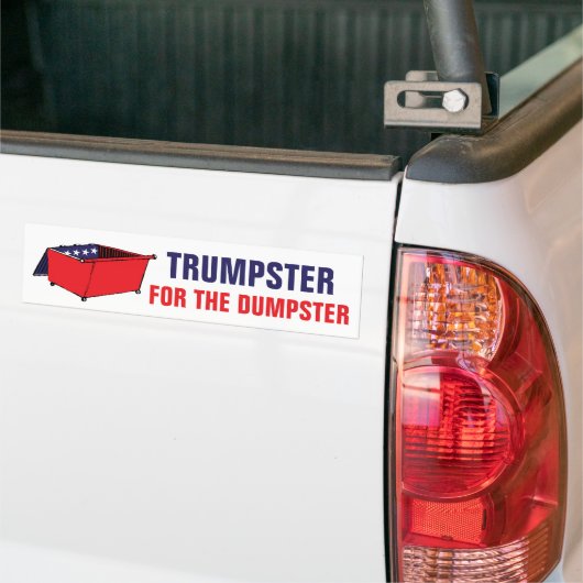 ダンプスターのおもしろいな政治のためのTrumpster バンパーステッカー (トラック上)