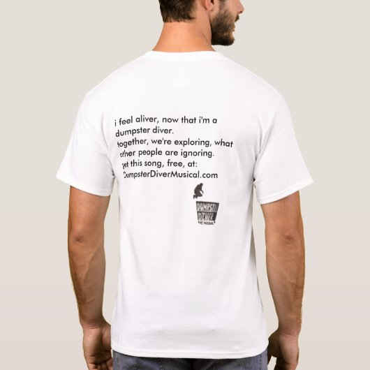 ダンプスターのダイバーへの叙情詩音楽的なTシャツ Tシャツ (裏面)