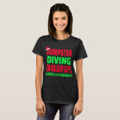 ダンプスターダイビングクリスマスサンタハット Tシャツ (正面フル)
