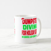 ダンプスターダイビング クリスマス サンタ帽子 コーヒーマグカップ (正面右)