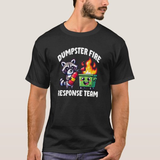 ダンプスターファイアレスポンスチームのアライグマ Tシャツ (正面)