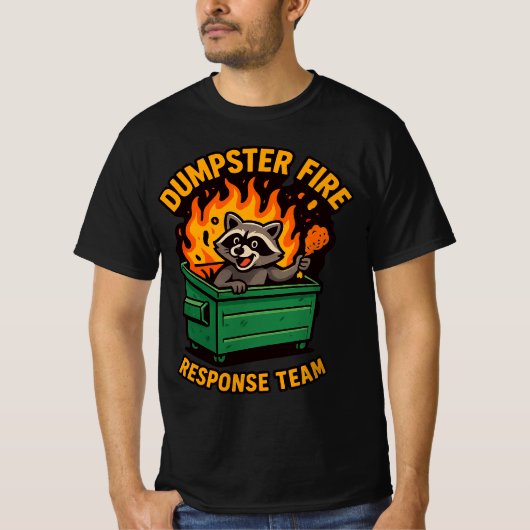 ダンプスターファイアレスポンスチーム アライグマ Tシャツ (正面)