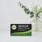 ダンプスター・運搬業向けプロフェッショナルQRコード 名刺 (スタンド正面)
