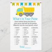 ダンプトラックあなたの財布ゲームのベビーシャワーに何がある (正面)