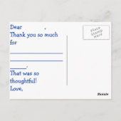 ダンプトラックありがとうポストカード(パーソナライズ) ポストカード (裏面)