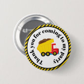 ダンプトラックとディガー'来ありがとう' 缶バッジ (正面&裏面)