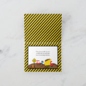 ダンプトラックとディガー誕生日ありがとう サンキューカード (内部)