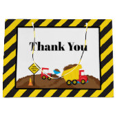 ダンプトラックとディガー誕生日ありがとう ラージペーパーバッグ (正面)