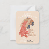 ダンプトラックとハート教室バレンタイン ノートカード (正面)