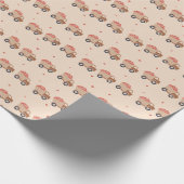 ダンプトラックとハート負荷デザイン ラッピングペーパー (角)