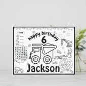 ダンプトラックのカラーリングシート、トラックのアクティビティシート (スタンド正面)