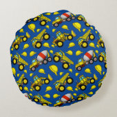 ダンプトラックの円形の装飾用クッション ラウンドクッション (裏面)