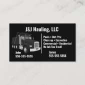 ダンプトラックの名刺 名刺 (正面)