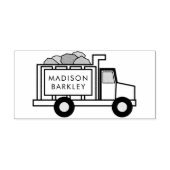 ダンプトラックの少年のかわいい子の名前 ラバースタンプ (インプリント)