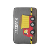 ダンプトラックの建築の建築者の男の子部屋の装飾 バスマット (正面縦)