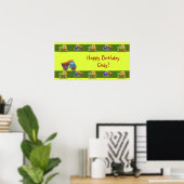 ダンプトラックの誕生日バナー ポスター (ホームオフィス)