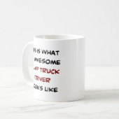 ダンプトラックの運転手素晴らし、 コーヒーマグカップ (正面左)